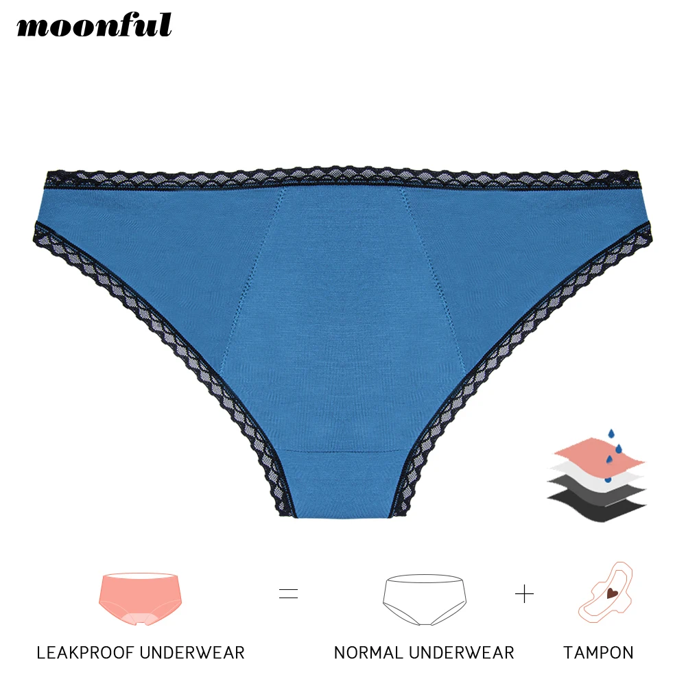 2PC/3PCS Bikini Menstrual Women Lace Menstruation Underwear Leak Proof Period Panties Reusable Cotton Menstrual Cycle Underpants