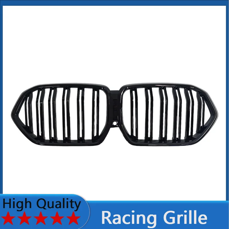 

For BMW X6 G06 2023-2025 Dual Line Gloss Black Grille Front Bumper Grill Body Kit Accessories