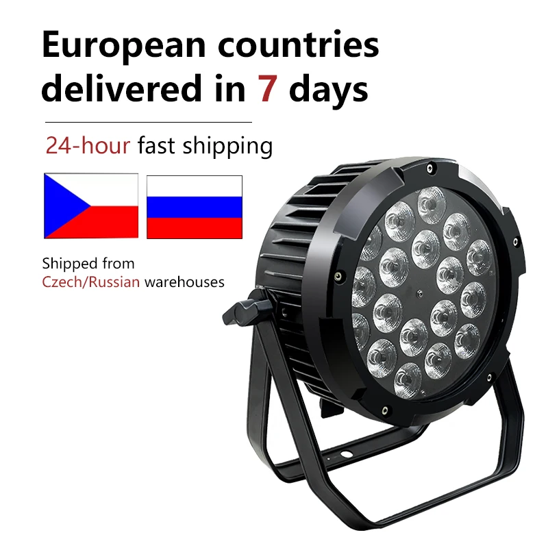 

2-10pcs LED 18x18W RGBWA+UV Waterproof Par Lighting DMX Lamp Strobe Dimming Effect Projector Dj Disco Bar