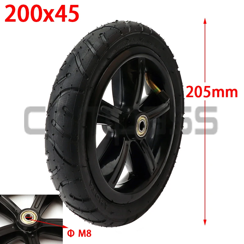 200x45 Pneumatic Tire 8 Inch Baby Stroller Pneumatic Wheel Medical Wheel Balance Bike Skateboard Wheel