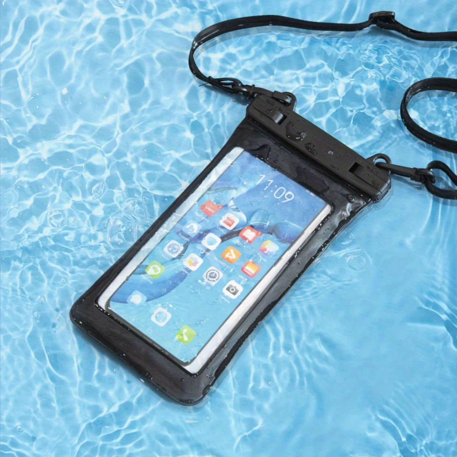 

1pc, Universal Waterproof Phone Case, Touch-Friendly Water Resistant Pouch With Secure Lock Seal, With Neck Lanyard, For Swimmin