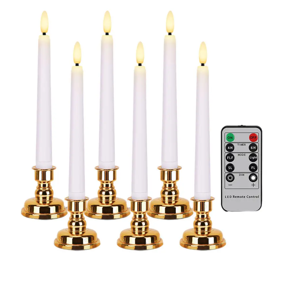1Set LED Remote Controlled Long Pole Luminous Lamp Flameless Smokeless Energy Saving Warm Light for Xmas Wedding Party