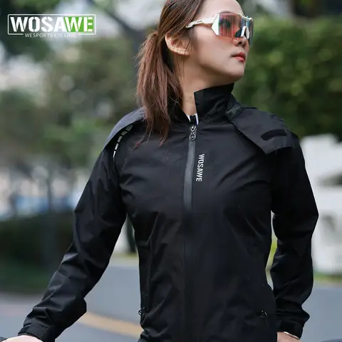 WOSAWE 방풍 반사 사이클링 저지, MTB 자전거 자전거 바람막이, 자외선 차단 하이킹 재킷, 사이클링 스포츠 의류
