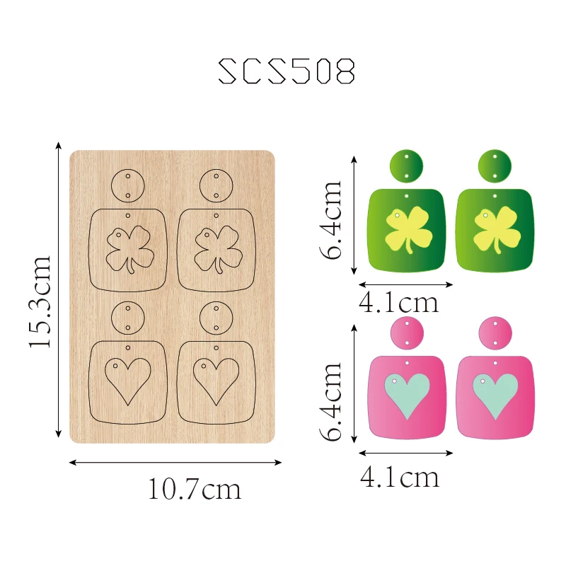 Troquel de cuchillo de corte de madera para pendientes SCS508, utilizado con la máquina