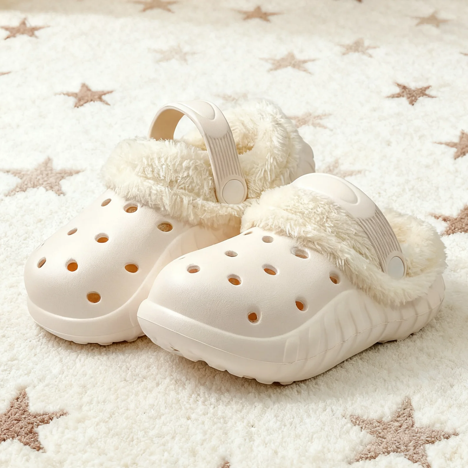 Nuove scarpe con buco caldo in velluto cartone animato per bambini, pantofole in cotone da uomo con suola morbida per bambini grandi