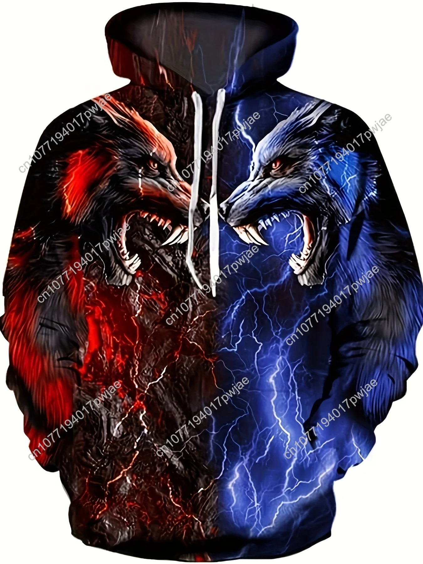 Moletom com capuz com design gráfico legal – Moletom com capuz estampado estiloso para homens – Presente de rua de inverno e outono