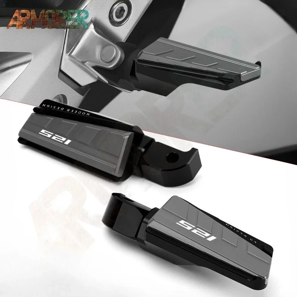 MT-125 Motorcycle Accessories Rear Footrest Foot Pegs Foot Rest Pedals For MT-125 MT125 MT 125 2008 - 2022 2018 2019 2020