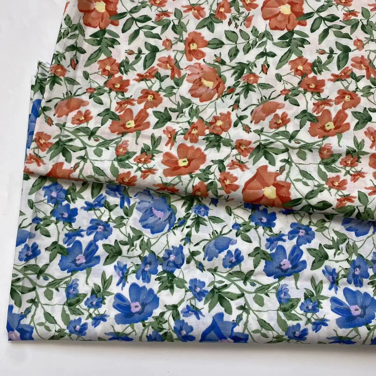 

Pastoral Floral Plain Cotton Fabric DIY Children's Wear Cloth Make Clothes Decoration