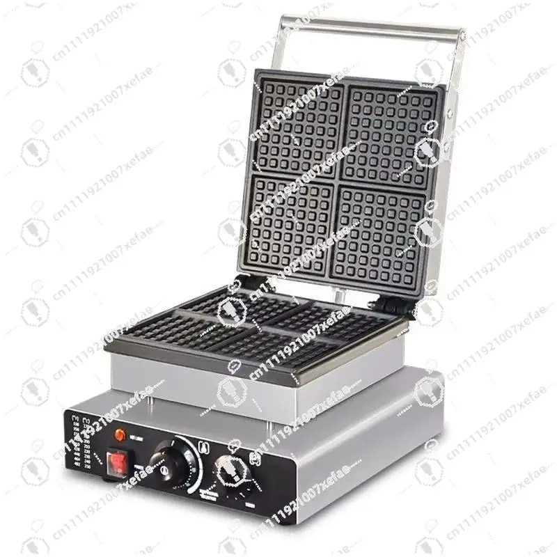 Commercial Waffle Maker - Stainless Steel Snack Maker - 4 Waffle Maker