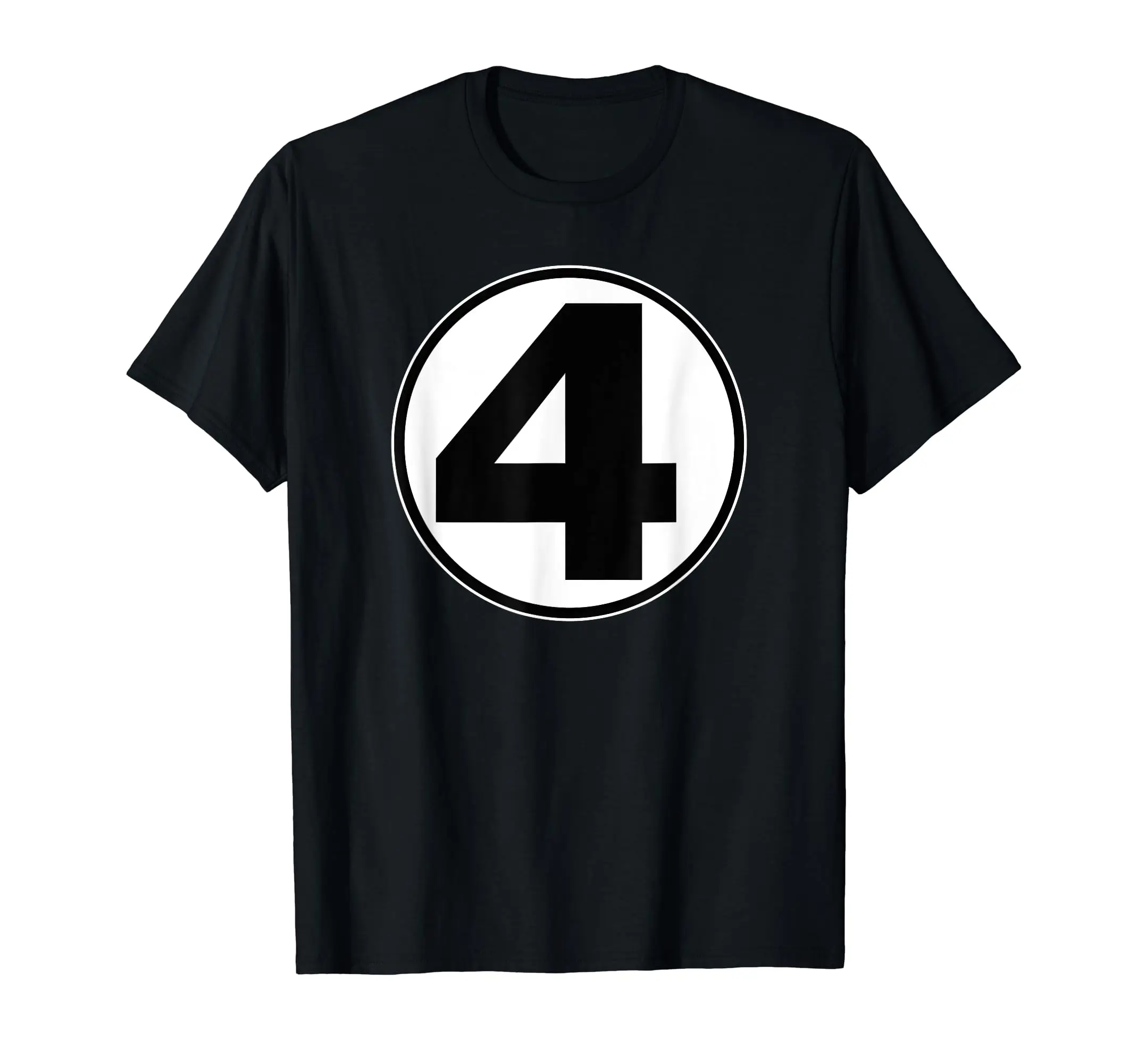  Fantastic Four Classic Number 4 Logo White Background T-Shirt