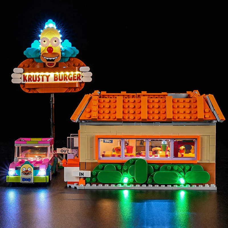 DIY LED Light Kit For LEGO 10352 Krusty Burger (Only LED Light,Without Blocks Model)