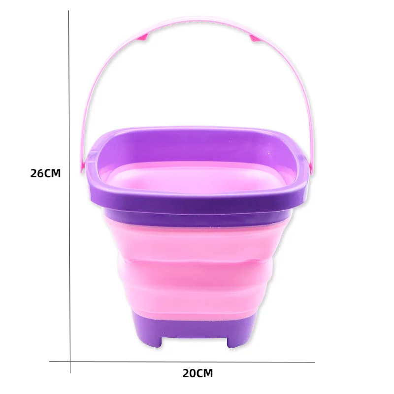 Beach Bucket Sand Toy for Kids,Foldable Sand Bucket Sand Box Toy Girls Portable Travelling Sand Bucket Toddlers Camping Gear Toy