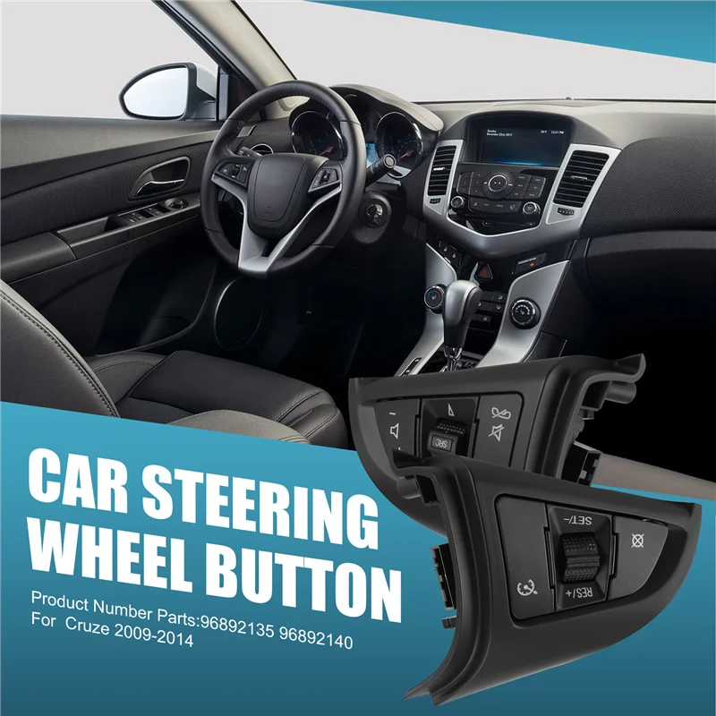 

F9-Car Steering Wheel Multifunction Button Speed Cruise Control Switch 96892135 96892140 For Cruze 2009-2014
