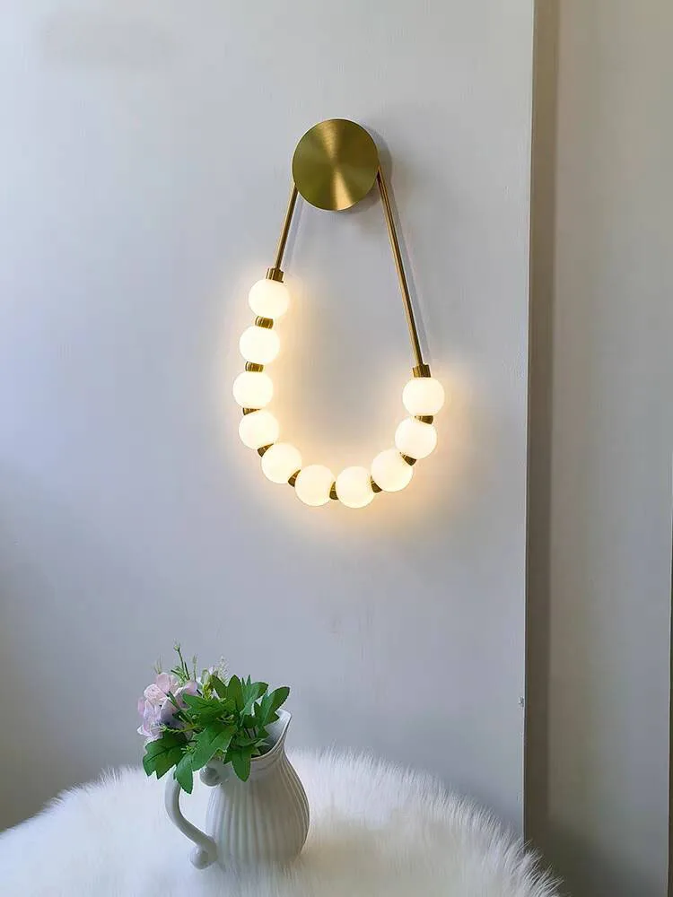 

36w LED wall light pearl necklace Wall lamp 3-color Lights Bedside Hanging Light Novelty Lamp Bedroom Bedside Indoor Sconce