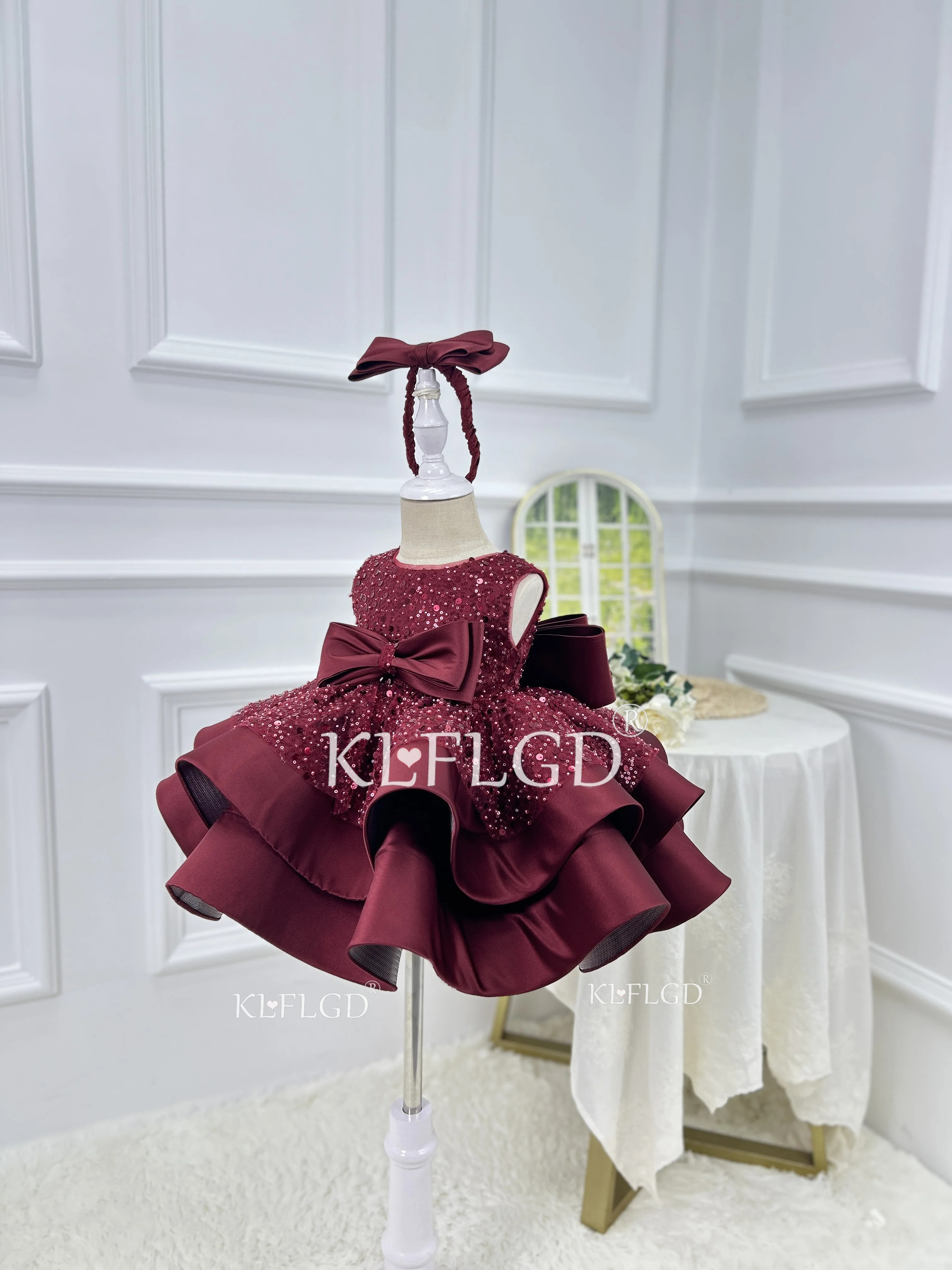 Toddler baby girl beauty pageant dress one year old dance princess dress  formal Christmas costume sequined child wedding dress - AliExpress
