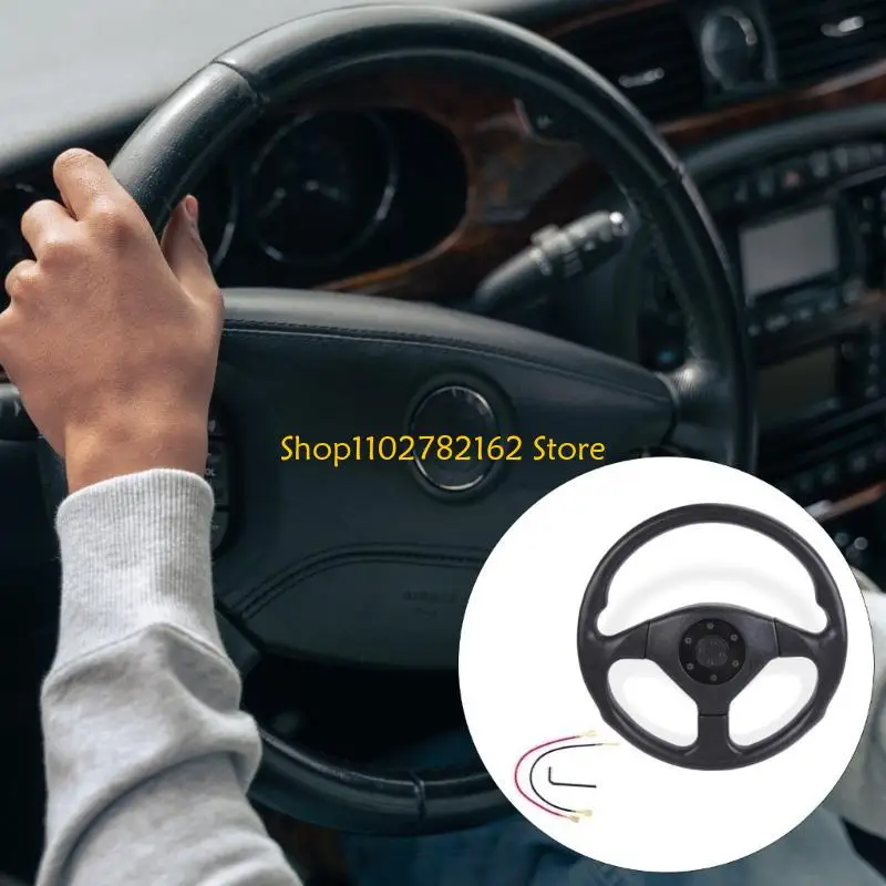 

547B Racing Steering Wheel with Ergonomic Handle Professional Karting Upgrades Strong PU for Precise Control