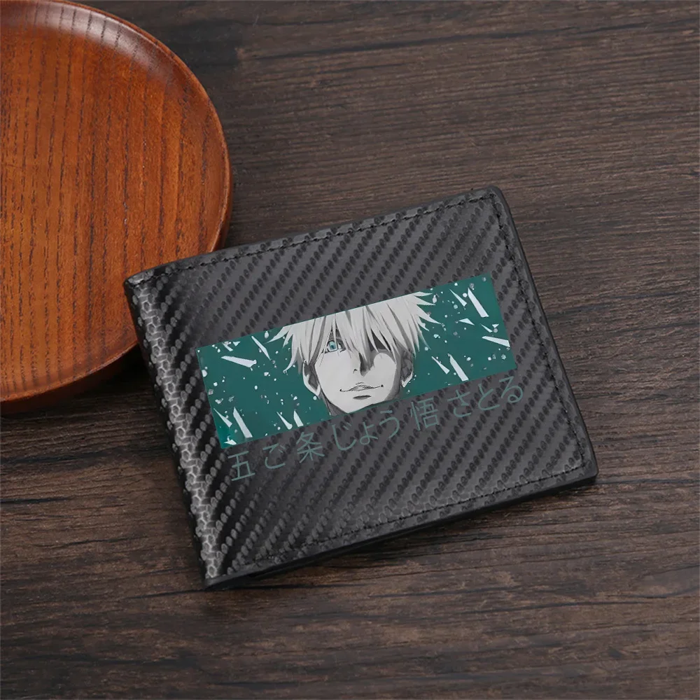 Anime character art face background Men's Wallets Simple Business Modern Stylish Printing Design Gifts For Father Boyfriend Chri