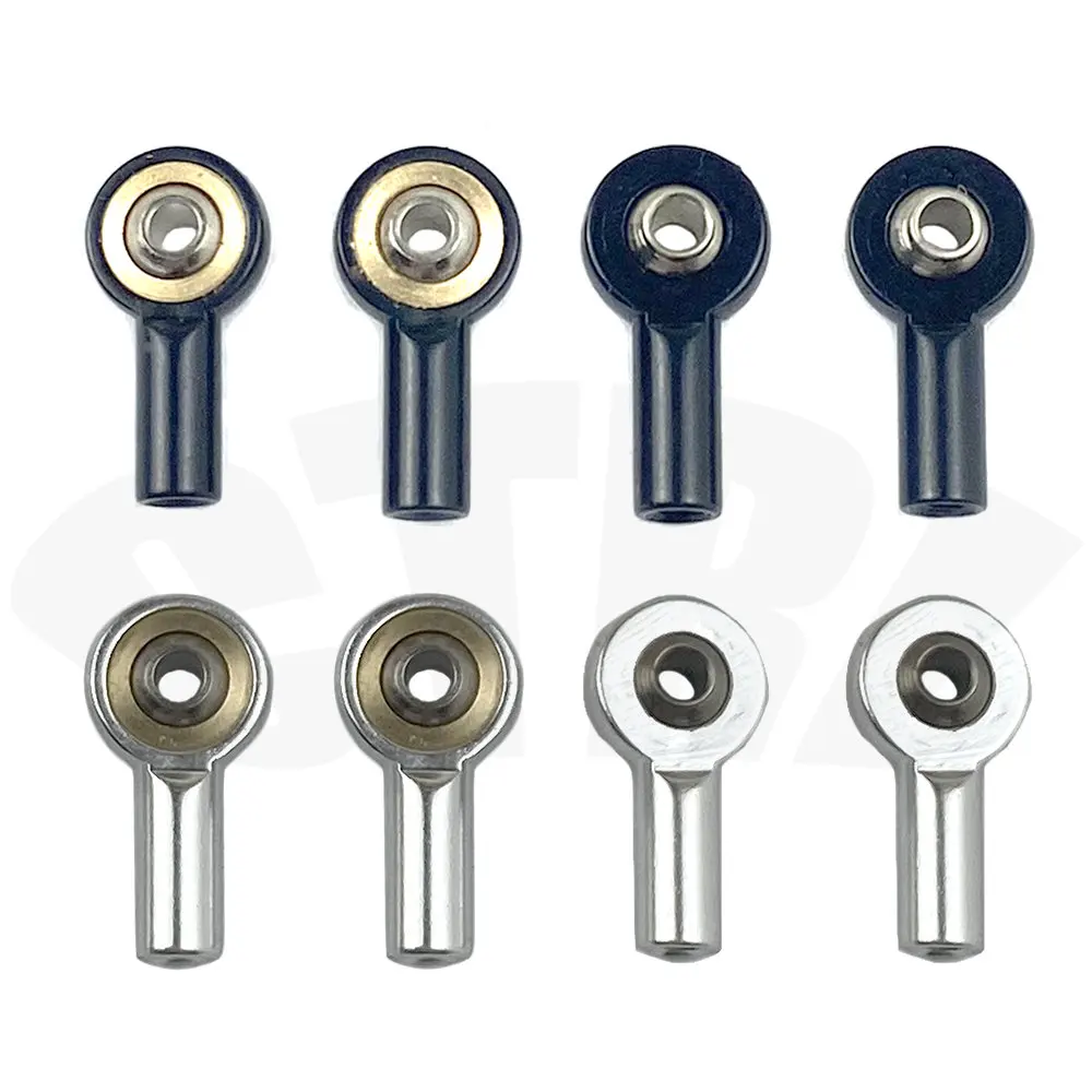 10Pcs Metal M2 M3 Aluminum Link Tie Rod End Ball Joint for 1/10 RC Car Crawler AXIAL SCX10 D90 D110 Tamiya CC01 Racing