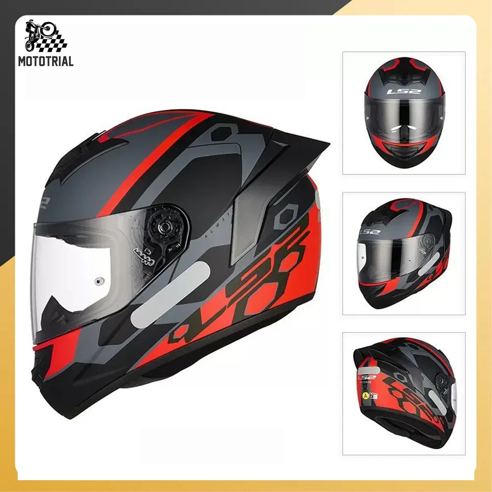 LS2 Big Tail FF352 Original Helmet Motorcycle Full Helmet Four Seasons Summer Cascos Para Moto Racing Motocross Casco Moto