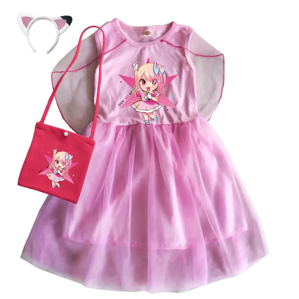 

Hoshino Ai Cosplay Costume Kids OSHI NO KO Carnival Halloween Baby Girls Events Party Princess Dress Children's Fashion Vestidos