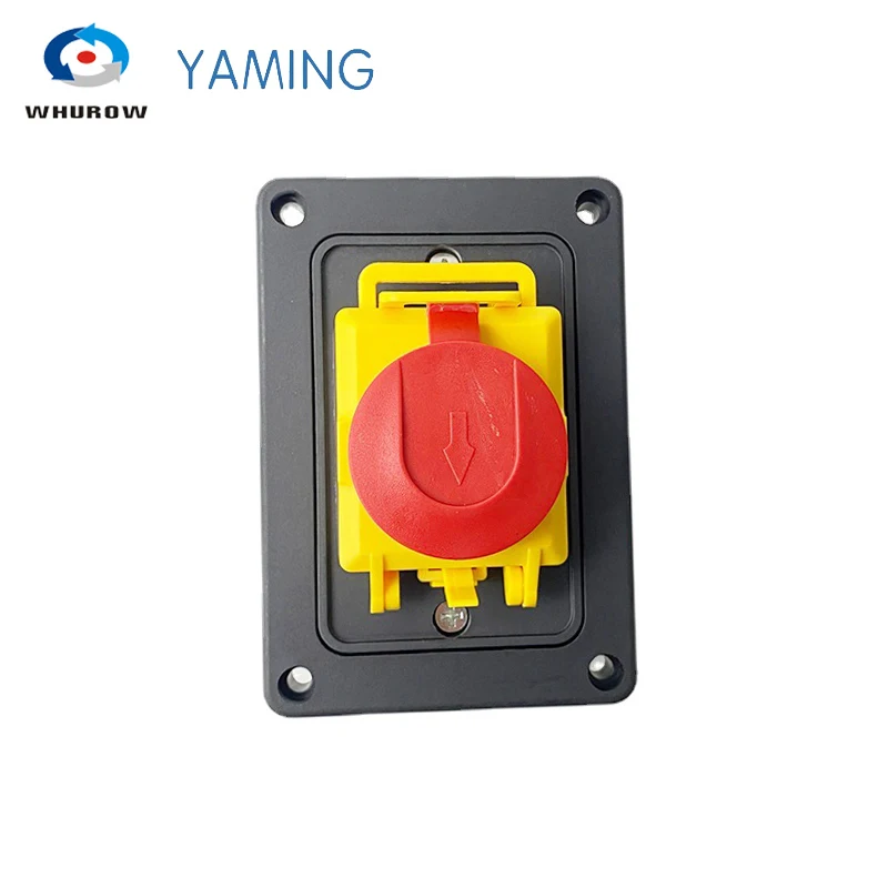 Electromagnetic Switch 400V 7 Pins Starter On Off 15A With Protection Cover Waterproof Momentary Reset Push Button YCZ4-B