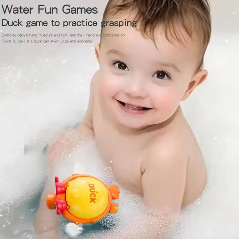 Juguetes de baño para bebés, niños, natación, pato amarillo pequeño, juego de diversión con agua, pato, baño, lindo y divertido, juguete para bañera y ducha