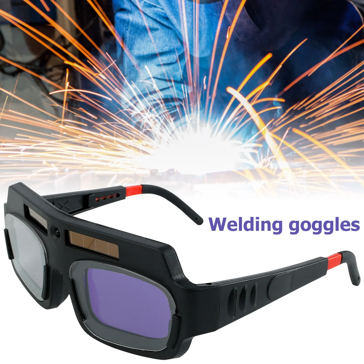 Automatic Dimming Welding Glasse Optical Clarity True Color View Solar Powered Welder Glasse Anti-glare Argon Arc Welding Glasse