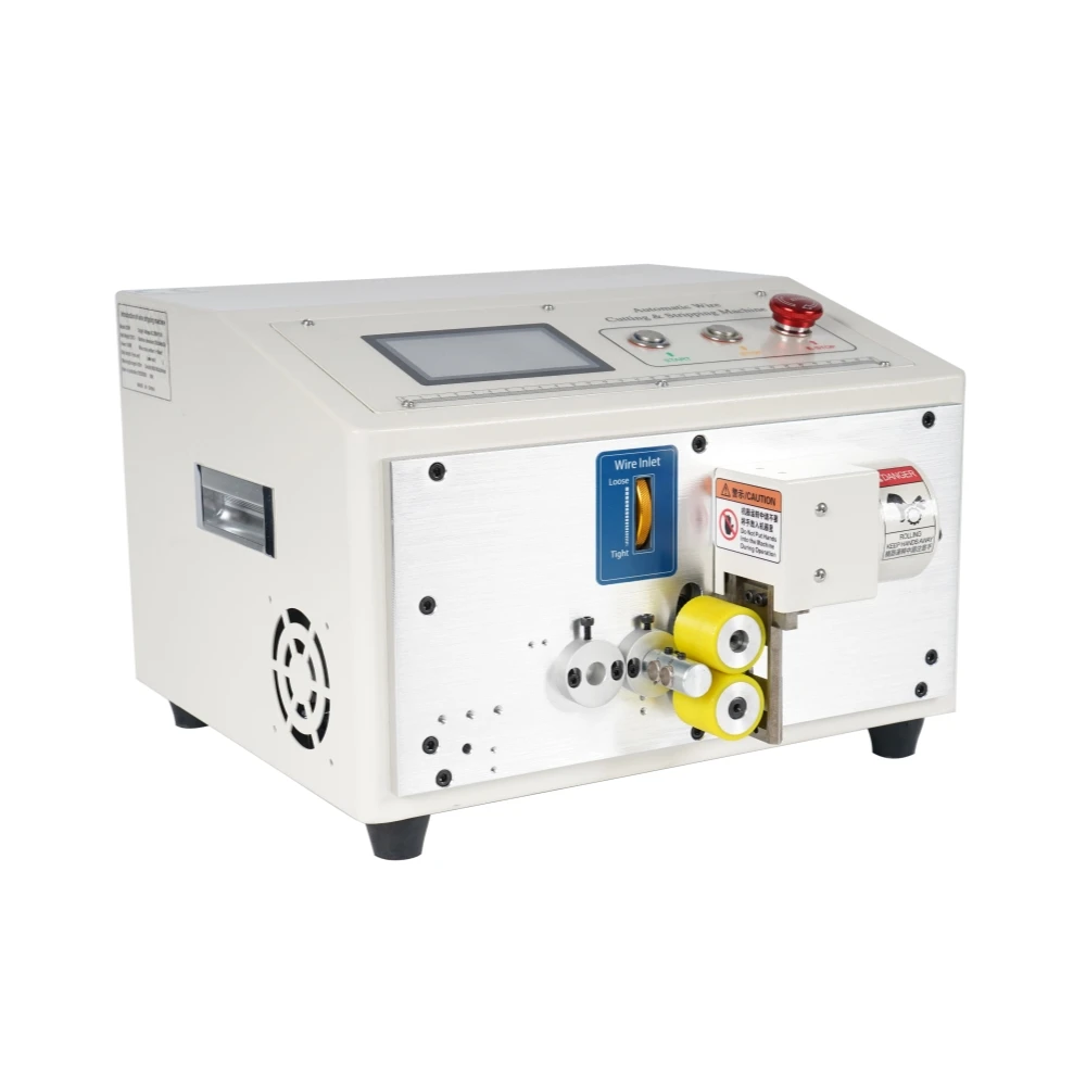 

SWT-608-QG-2S 2 Wheels Automatic Wire Tube Sleeving Pipe Wire Cable Cutting Stripping Peeling Machine Touch Screen Control