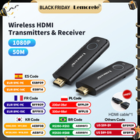 Lemorele Wireless HDMI Wifi Transmitter Receiver 50M 1080P60Hz Extender Display Adapter Dongle for TV Stick Monitor Projector PC