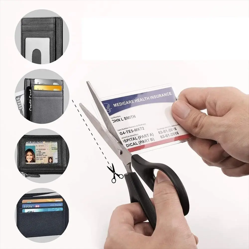 Waterproof Social Security Card Protector Clear Cover Dustproof Medicare Card Holder Easy to Insert Transparent