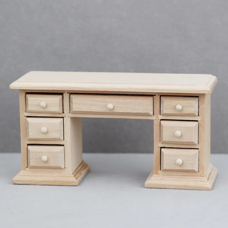 

1/12 Dollhouse Writing Desk TV Cabinet Model Dollhouse Miniature Furniture Decoration Dolls House Home Accessories