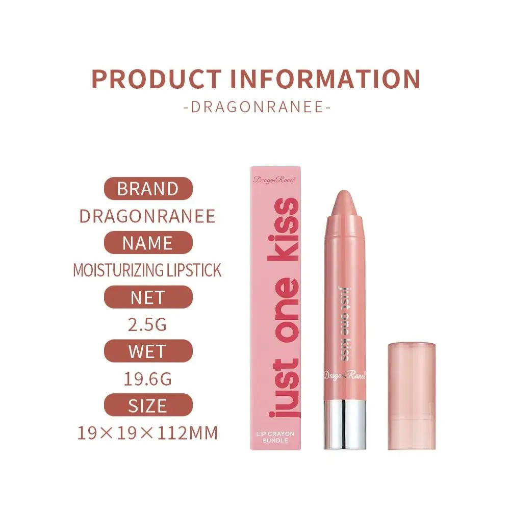 Portable Moisturizing Lipstick Crayon No Fade Long Lasting Lip Stick Non-stick Waterproof Makeup Tool Woman