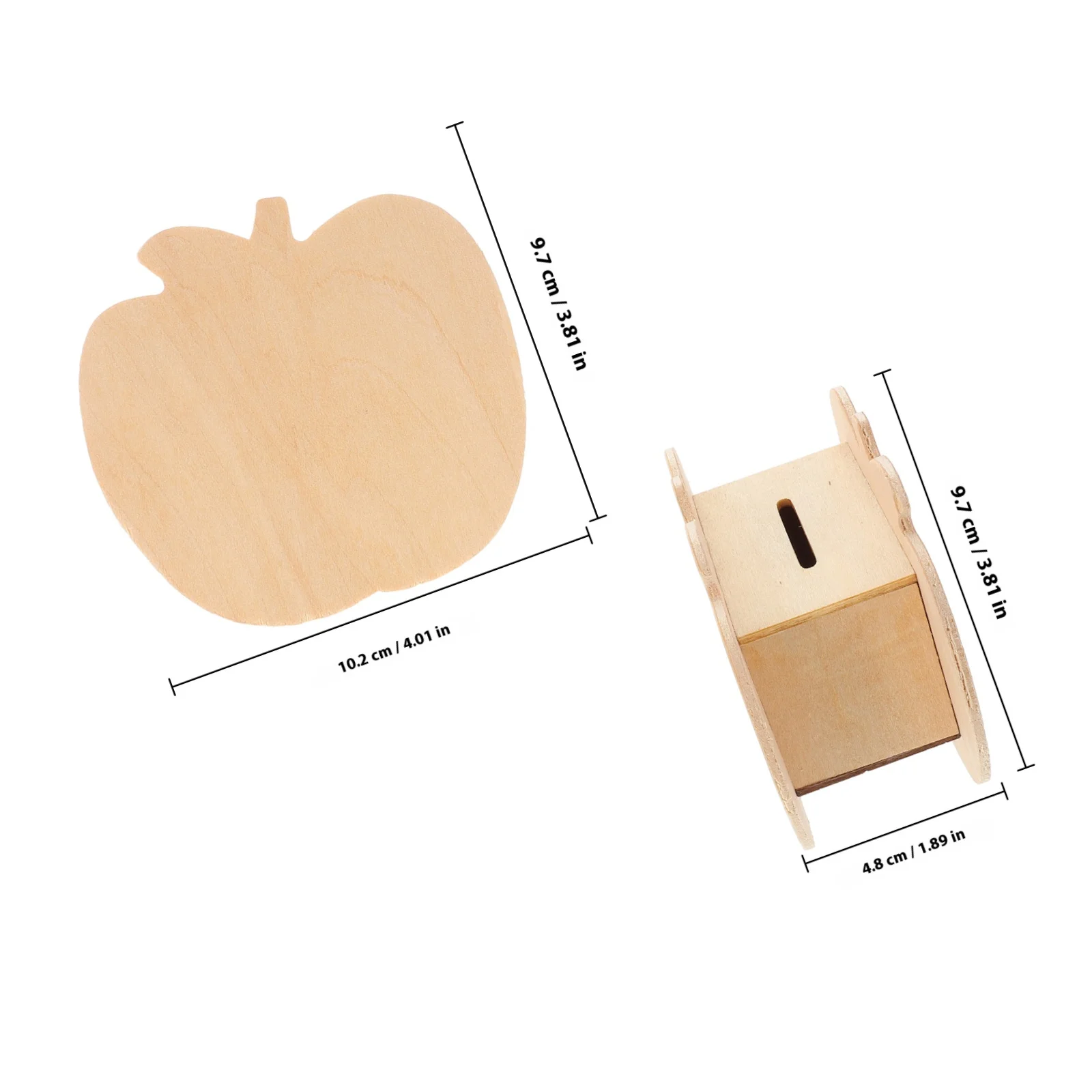 2 pièces banque de pièces en bois bricolage non peint tirelire pour enfants chambre d'enfant décoration économie changement cadeau pour garçons filles cadeau d'anniversaire