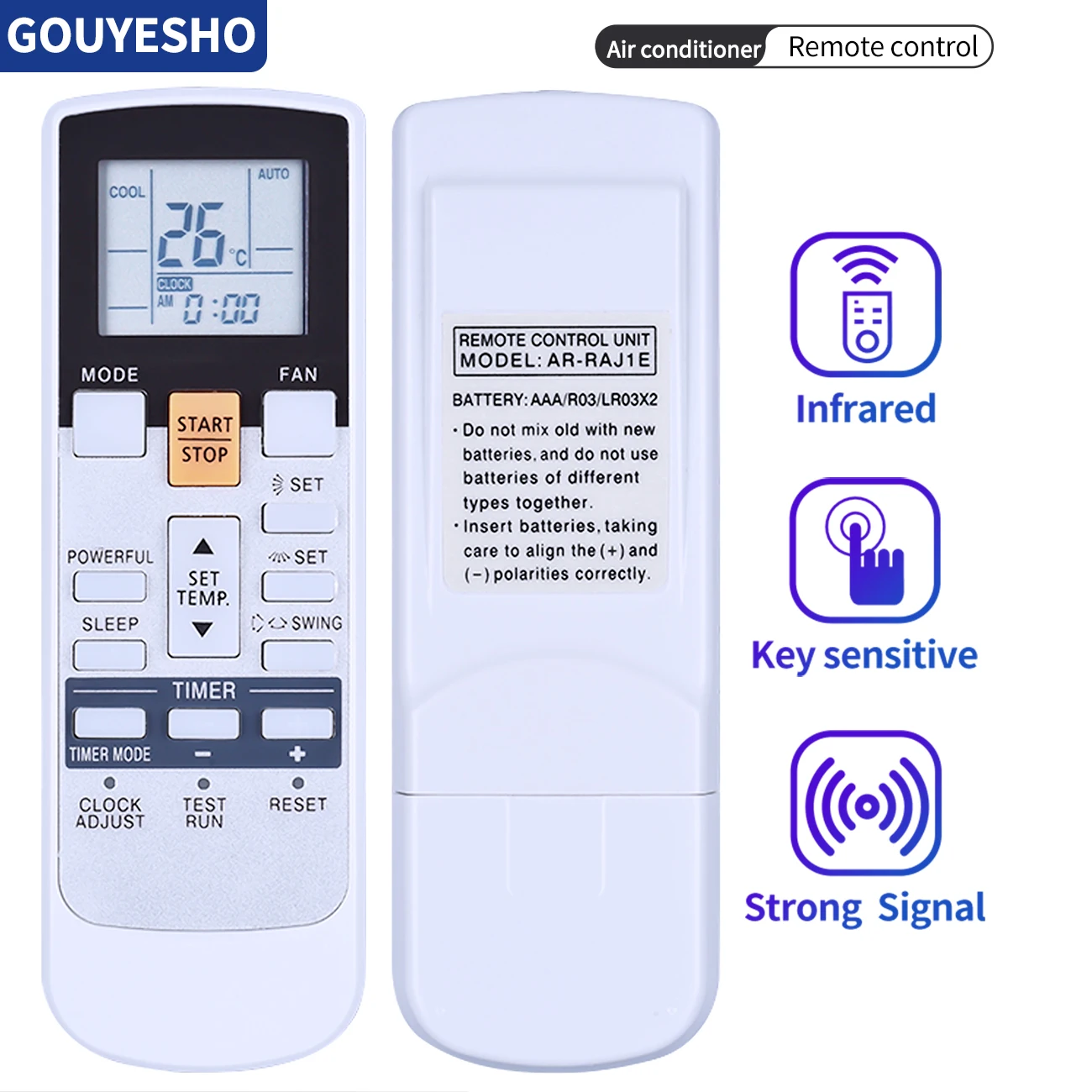 Nowy RA-RAEIE AR-RAJ1E do zdalnego sterowania klimatyzatorem ogólnego FUJITSU Fernbedienung