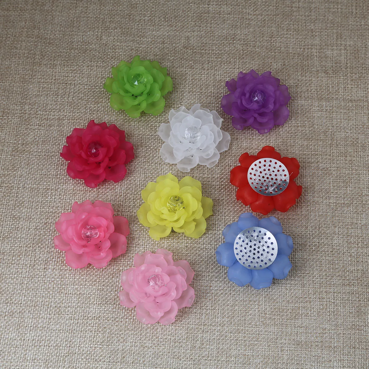 Multicolor acrílico flores grânulos para costura, acessórios de alta qualidade, diy, diy, diy, diy