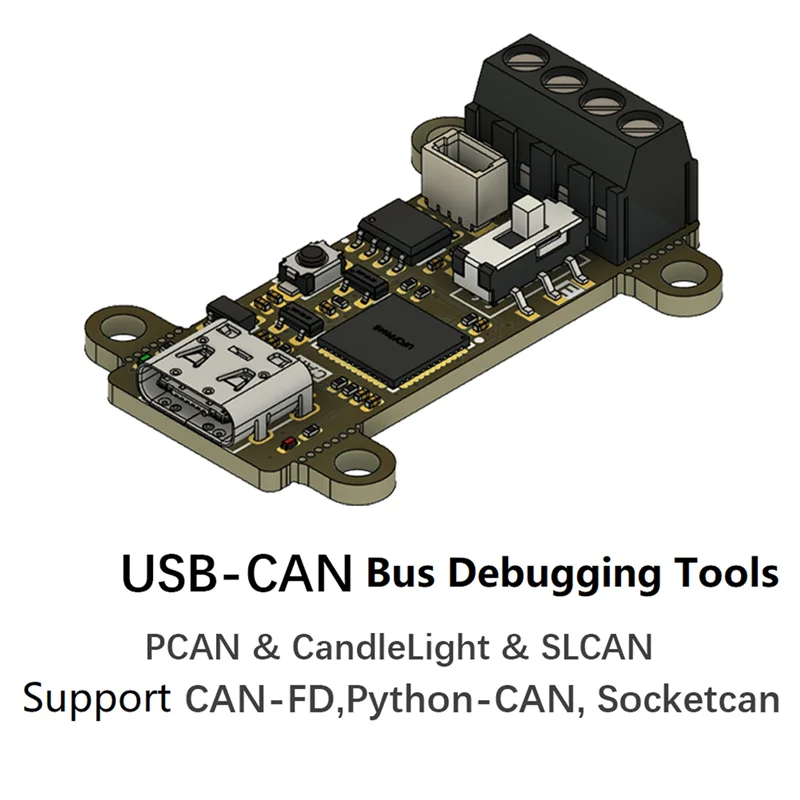 

A21Q -TYPE-C USB To CAN Module Canable SLCAN Debugger CAN Bus Transceiver Adapter Support Python-CAN Communication Software