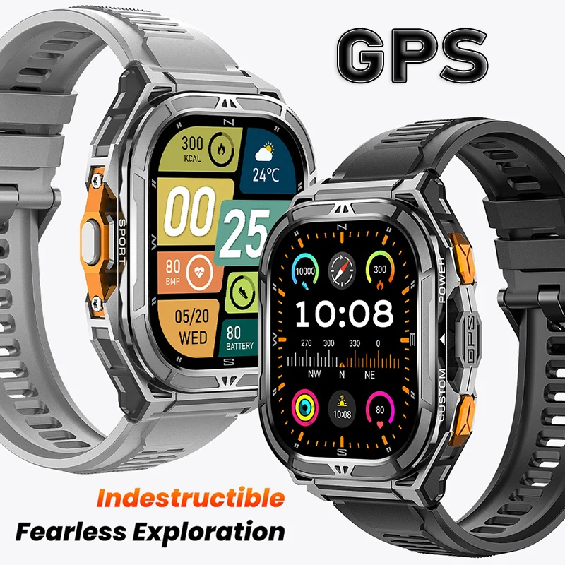 

Многофункциональные умные часы с кислородом в крови, Bluetooth-вызов, голосовой помощник, GPS-позиционирование, компас, умные часы для спорта на открытом воздухе, новинка