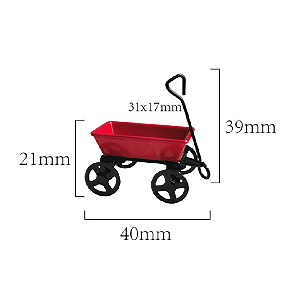 1/12 Dollhouse Miniature Accessories Mini Garden Truck Simulation Park Lorry Model Toys for Doll House Decoration