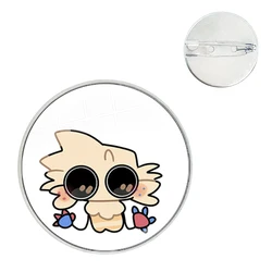 Dandy's World Cute Dandy World Horror Game Brooch Goob Pebble Funny Meme Glass Badge Kawaii Bag Decor Friends Gifts