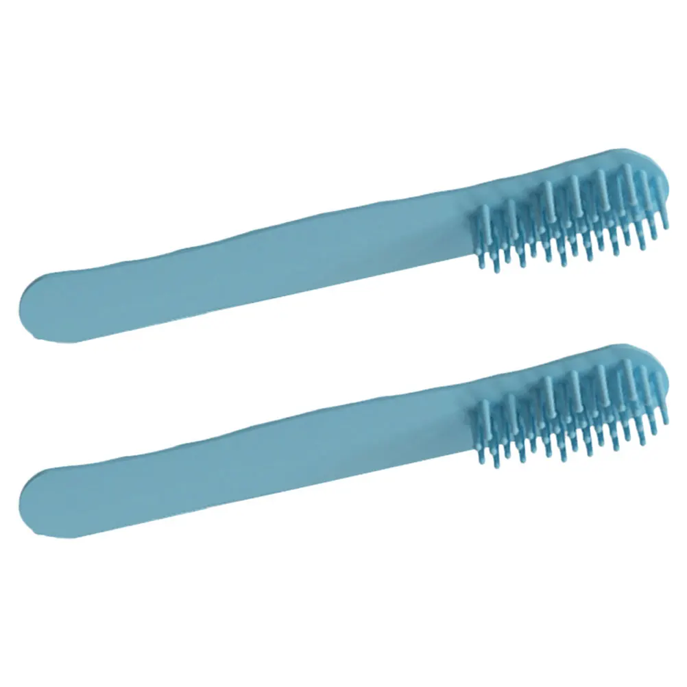 

2pcs Silicone Detangling Wide Tooth Dandruff Comb For Women Scalp Removal Stretchy Bracelet Travel Size Pink Hair Styling