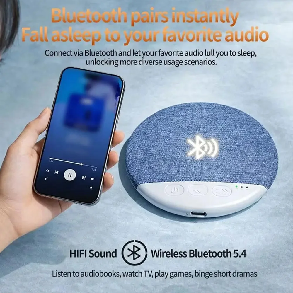 Mini Głośniki Bluetooth do Spania Pod Poduszkę z Białym Szumem Bezprzewodowa Muzyka Wyłączanie na Czas Muzyka do Snu Audio HiFi
