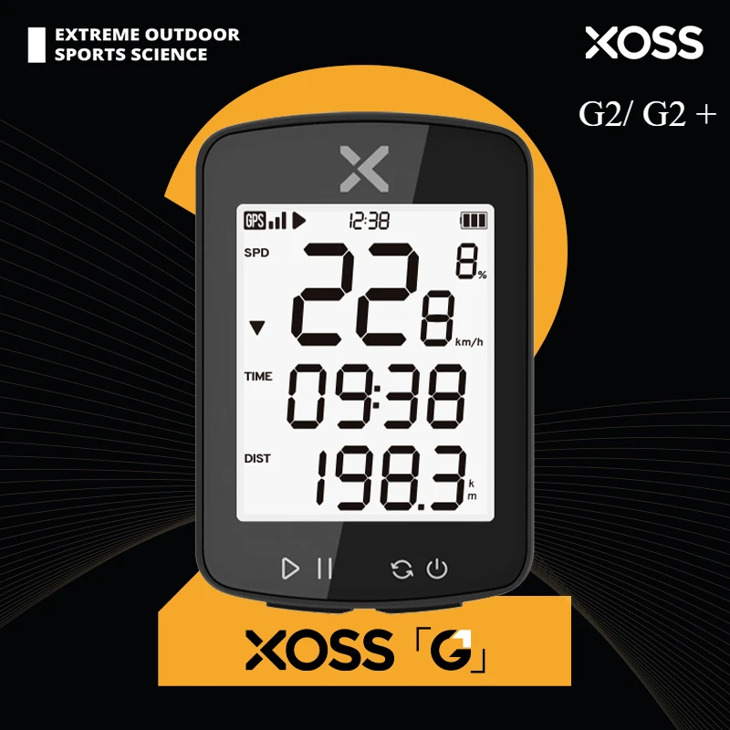 XOSS G2 GPS Bike Computer Wireless Cycling Speedometer Road Bike MTB USB C IPX7 Waterproof Bluetooth Bicycle Computer Odometer