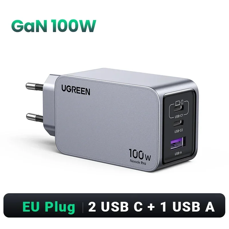 Ugreen 100W Gan Oplader Usb C Oplader Qc4.0 3.0 Snel Opladen Voor Macbook Laptop Tablet Pd Snelle Oplader Voor Iphone 15 14 13 Pro