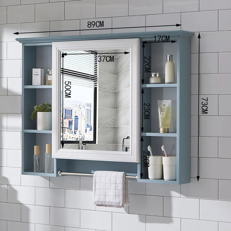 America Bathroom Medicine Cabinet with Mirror and Adjustable Shelf, Storage Cabinets Bathroom Cabinet Wall Mounted for Bathroom