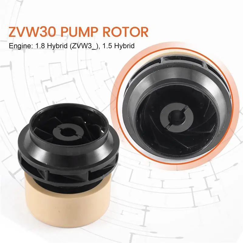 【Price Drop !!】-Water Pump Inner Rotor For Engine Electric Water Pump 161A0-39015 161A0-29015 For Toyota Prius ZVW30 2010-2015/A