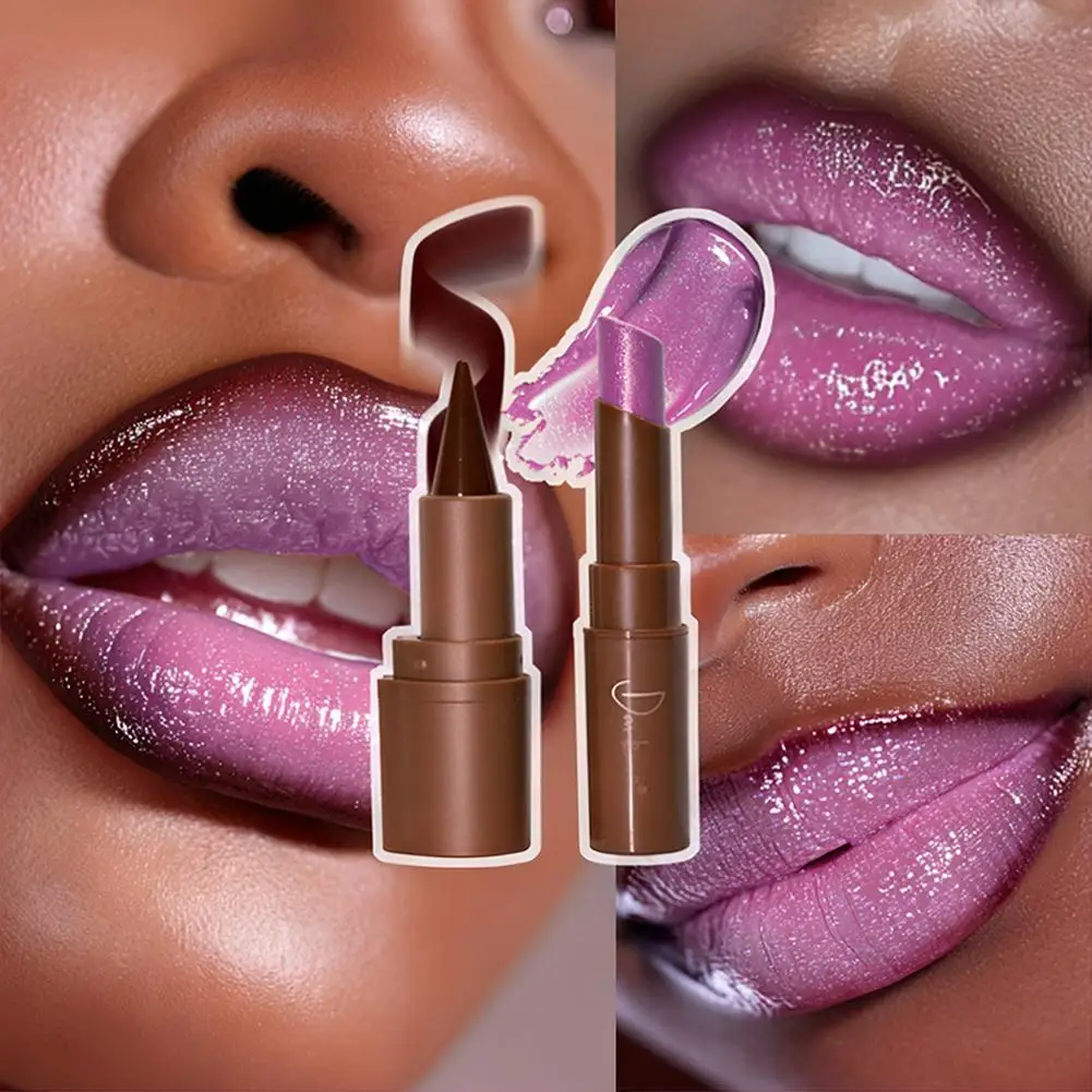 Juego de brillo de labios y delineador de labios que mejora el Color, lápiz delineador de labios mate y brillo de perlas, lápiz labial hidratante fácil de colorear