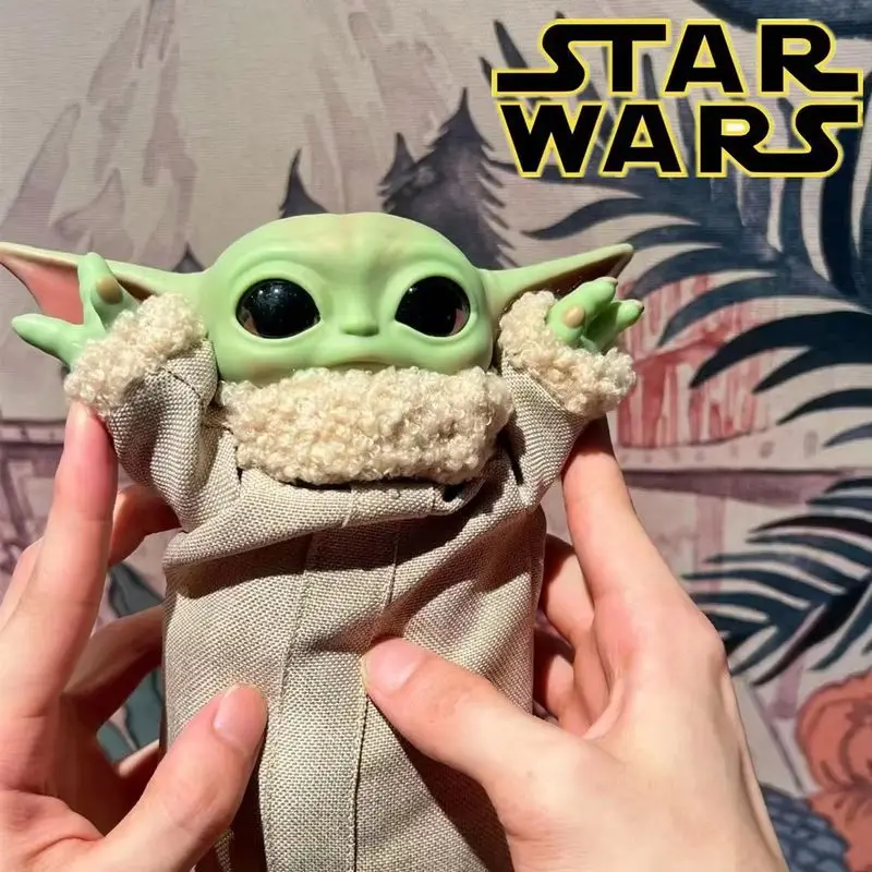 New 17cm 28cm Star Wars Yoda Baby Grogu Action Figure Cute Plush Model In Stock Birthday Boys Gift Mandalorian Collectible Doll view 4