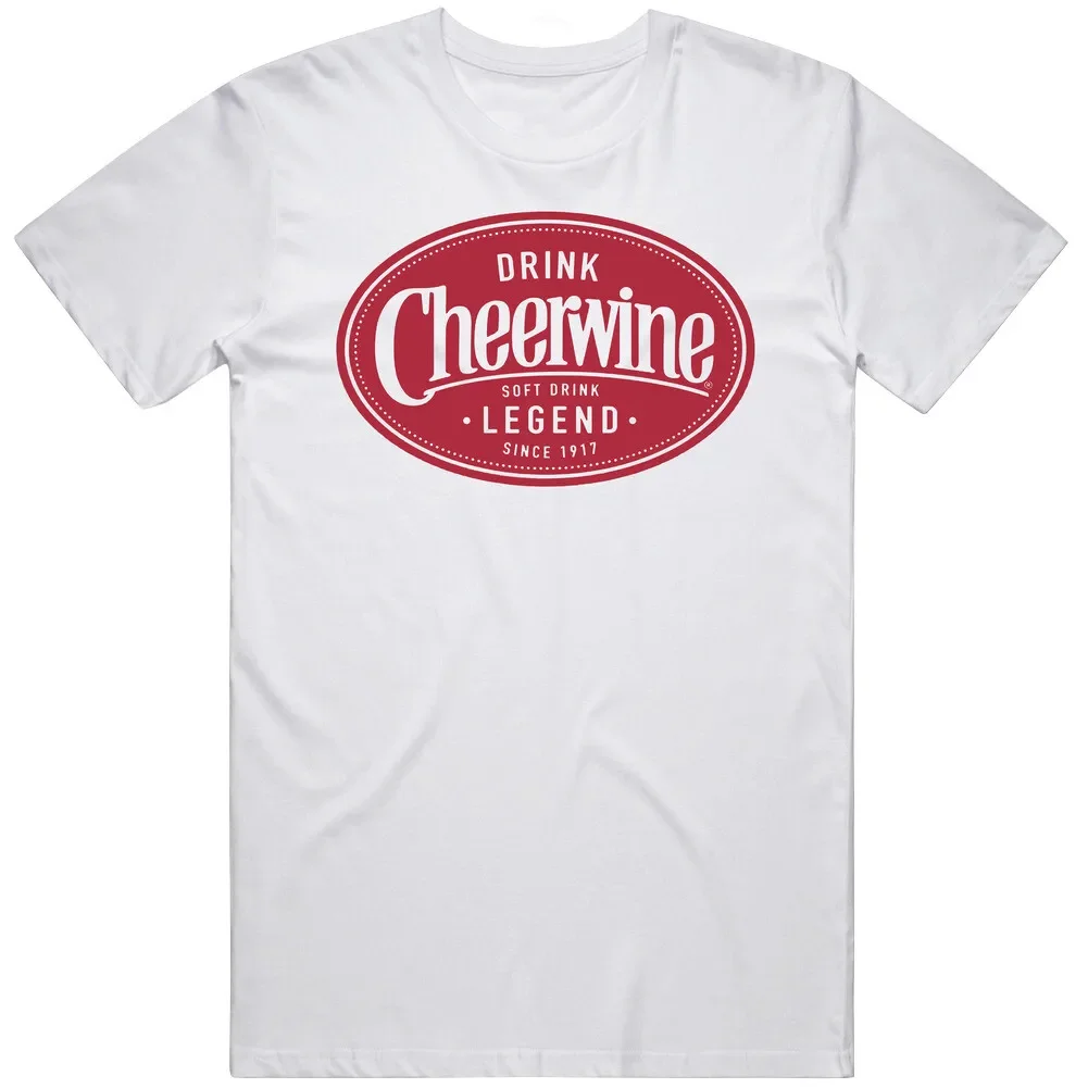 Популярный газированный напиток Cheerwine со вкусом вишни из Северной Каролины, унисекс, хлопковая футболка.