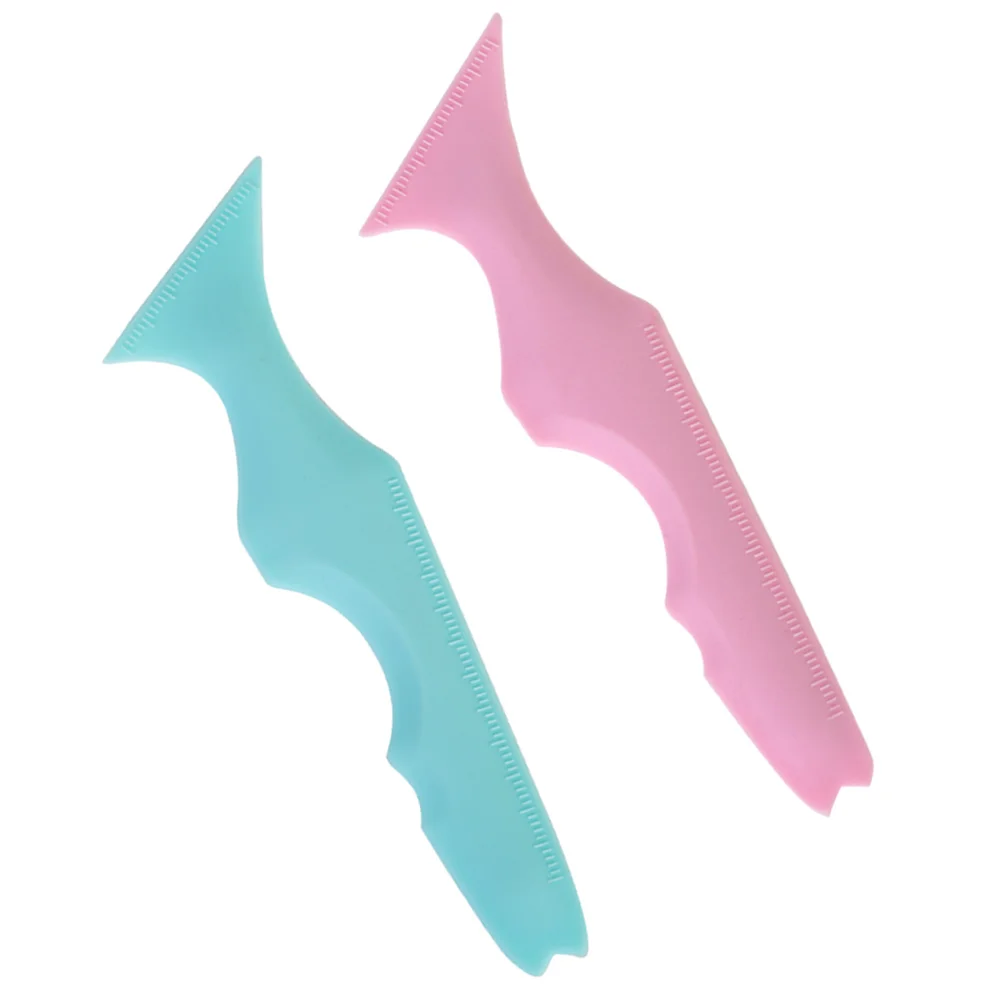 Plantilla de posicionamiento de maquillaje Universal, mango ergonómico, ayuda para delineador de ojos, herramienta de dibujo de diseño de ojos y labios simétricos rápidos, 2 uds.