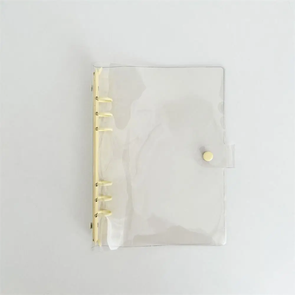 Portable PVC and Metal A5 Binder 6-hole Multiple Colors Loose Leaf Notebook Shell Transparent Waterproof Photocards Holder Diary